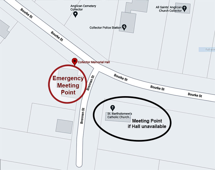 collector hall emergency evacuation centre